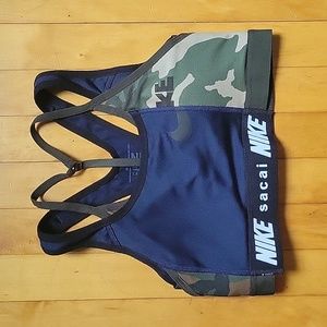 Nike x Sacai Hybrid Sports Bra Navy/Khaki medium
